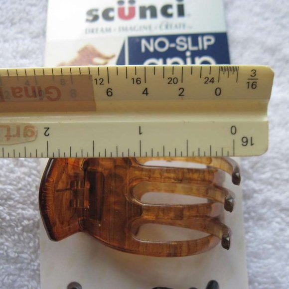 2 Scunci No Slip Grip Slideproof Stay Put Secure Hold Thick Hair Jaw Claw Clips - Picture 7 of 13